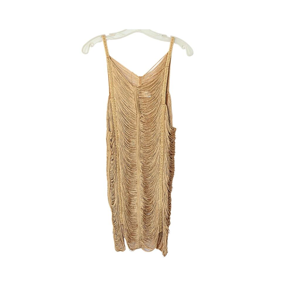 Handmade Raffia Dress - Gold - O/S